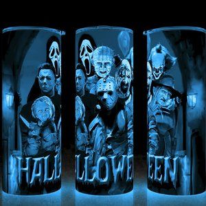 Halloween Allstars Glow in the Dark  Horror Cup Mug Tumbler